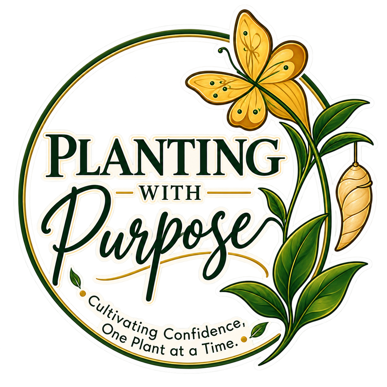 🌱 Grow With Us | Planting With Purpose Sticker